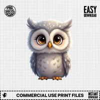 Baby Owl Clipart, Cute Baby Animal Clipart, Baby Nursery Clipart, Woodland Animals, Baby Shower Clip