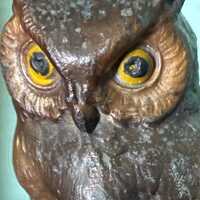 Vintage Reproduction Franz Bergman Bronze Owl - Vienna c. 1920