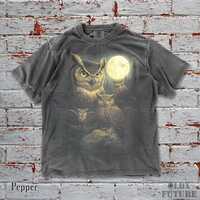 Vintage Oversized Comfort Colors Owl Moon Shirt, Washed Gothic Nature Tee,