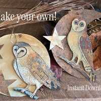 Owls and Moons Instant Download
