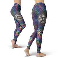 Wisdom Owl Leggings – Mandala Psychedelic Yoga Pants, Spiritual Festival Boho Activewear for W