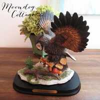 Bisque Porcelain "Owl in Flight" Figurine.   Hallmark: Wellington Collection - Circa 1990&