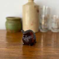 Carved Wood Owl, Wooden Owl Figurine
