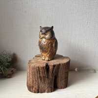 Vintage Stoneware Owl Japan