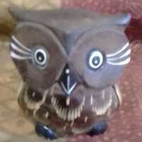 Small Hand Made Wooden Owl, a rescued & upcycled item