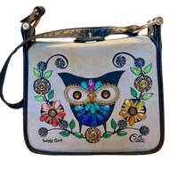 Enid Collins Wise Guy Bejeweled Owl Shoulder Bag Mid Century 1960s