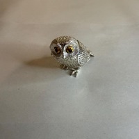 Vintage Christofle LUMIERE DARGENT Silvered Little Owl