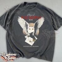 Comfort Colors&reg; Magical Owl Mail T-Shirt, Wizard Mail Shirt, Enchanted Owl Delivery Tee, Vintage