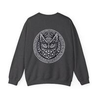 Greek Athena Owl Sweatshirt - Crewneck, Cozy Fall Layer, Unique Statement Piece, Gift for Her, Owl L