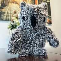Handmade Owl Plush – 10” Finger Knit Woodland Stuffed Animal | Baby Shower Gift | Cozy N