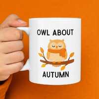 Fun "Fall Themed Owl Mug" | Owl About Autumn