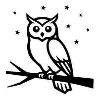 Night Owl Silhouette Svg Png: Cut Ready Digital Design For Cricut Silhouette