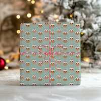 Cute Owl Christmas Wrapping Paper Festive Holiday Gift Wrap Sheets for Kids Birthday Xmas Party Pack