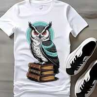 Mystical Rune Owl T-Shirt, Gothic Witchy Design (PNG, SVG)
