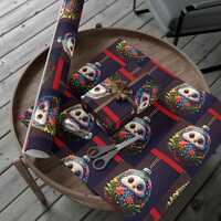 Owl Christmas Wrapping Paper | Cute Holiday Gift Wrap | Winter Bird Ornament Design