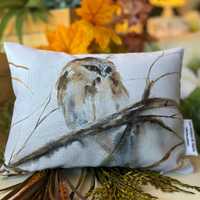 Coussin oiseaux coussin hibou coussin oiseaux sauvages coussin hibou lavable avec zipper