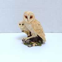 Hamilton Collection Owl Figurine, Hamilton Collection Under Mother's Wing, Barn Owl Figurine, Mo