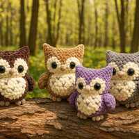Chubby Owl Crochet Pattern PDF, Cute Amigurumi Plush Toy Tutorial, Easy DIY Handmade Gift