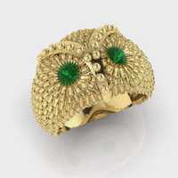 Owl Ring Statement Jewelry Anniversary Gift Birthday Gift Bird Lover Jewelry Protection Jewelry Gift