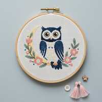 Celestial Owl Cross Stitch Pattern, Mystical Moon Bird Embroidery PDF, Modern Witchy Chart, Beginner