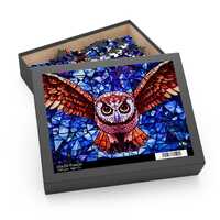 Stained Glass Owl Jigsaw Puzzle: Vibrant Animal Art, Relaxing Activity