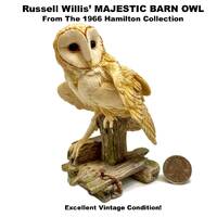 MAJESTIC BARN OWL Russell Willis Hamilton Collection Vintage