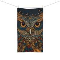 Owl Hand Towel, Animal Print Home Decor, Animal Kitchen Decor