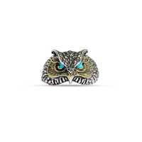 Gothic Owl Adjustable Finger Ring. Handcrafted Witchy Jewelry for Halloween, Unique Bird Jewelry, Un