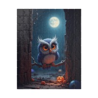 Mystical Owl with Full Moon Glow | Puzzle 110, 252-piece, Family Fun, Gift for Kids