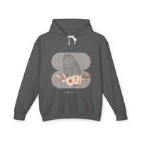 Floral Owl Lightweight Hoodie, Cozy Layer for Nature Lovers, Ideal Gift for Any Occasion