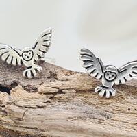 Owl Stud Earrings, 925 Solid Silver, Perfect for Young and Old, Great for Stacking, Stocking Filler