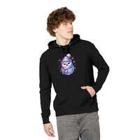 Colorful Owl Design Unisex French Terry Hoodie, Cozy Gift for Winter, Cute Animal Sweatshirt, Perfec