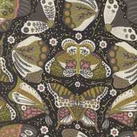 Moda NIGHT OWL by Gingiber Butterfly Midnight Black