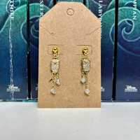 Percy inspired, Athena Owl dangle earrings, Crystal, Annabeth Gray, rhinestone Gold plated, Jackson 