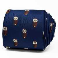 Owl Navy Blue Necktie Gift Box – Symbol of Wisdom and Style
