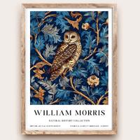 William Morris Owl Poster Vintage Woodland Bird Wall Art Classic Nature Print Rustic Forest Decor Ti