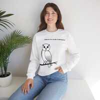 Owl Design Crewneck Sweatshirt for Nature Lovers, Cozy Gift for Birdwatchers, Friends, Family, Best 