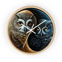 Owl Art Wall Clock: Unique Nature Home Decor