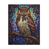 Owl Puzzle + Brain Teaser Game, Family Gift, Home Decor, Colorful Artwork, Educational Toy, Cozy Nig