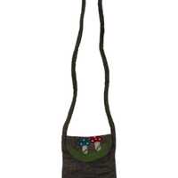 Small Felt Handbag Mushroom or Owl Design Nepalese Handmade
