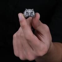 Handmade Wise Owl Ring for Men: 925K Silver Night Owl Jewelry