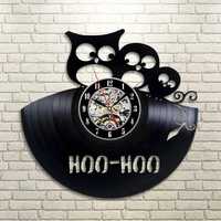 Owl Handmade Vinyl Record Clock: Bird Lover Wall Art, Woodland Home Decor, Christmas Present