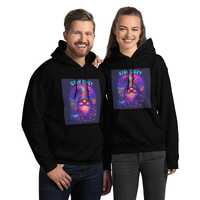 Neon Gnome Hoodie: Retro Vaporwave Owl, Cozy Unisex Pullover