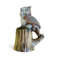 VINTAGE CERAMIC OWL Hand Painted Owl