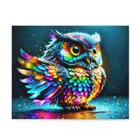 Colorful Owl Puzzle - 120, 252, 500-Piece, Bird Lover Gift, Jigsaw Fun, Home Decor, Family Activity,
