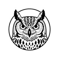 Owl Vector Illustration, SVG, PNG, JPG, Owl Art, Owl Clipart, Owl Silhouette, Night Bird, Forest Ani