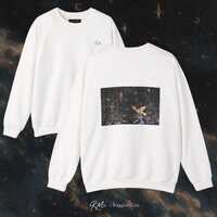 Night Forest Magic Unisex Sweatshirt, Mystical Owl Moon Artwork, Cozy Winter Fashion, Stargazing Gif