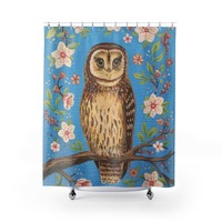 Colorful Owl Shower Curtain