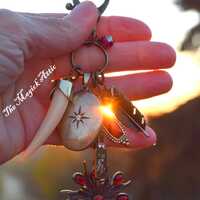 Nature is Calling ~ Bronze Owl Medicine Cougar Honey Bee Purse Charm ~ Meaningful Gifts, Intuition, 