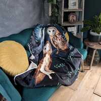 Barn Owl Sherpa Blanket / Throw